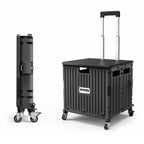Viviendo 65L foldable shopping trolley cart Black main image