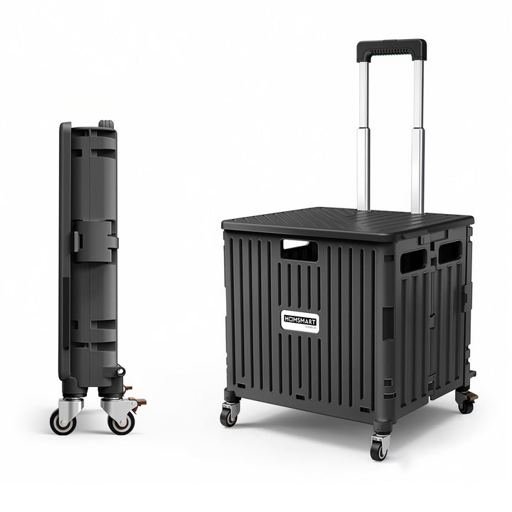 Viviendo 65L foldable shopping trolley cart Black main image