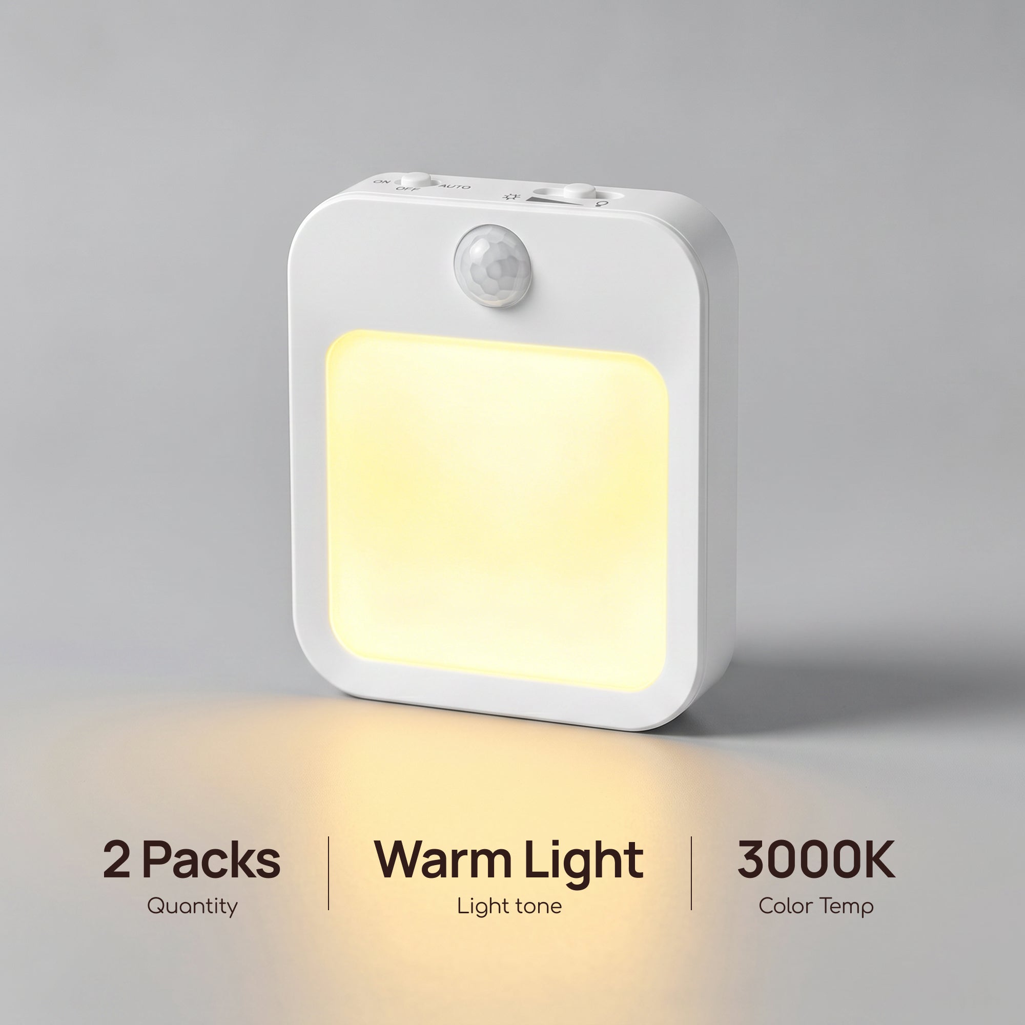 Viviendo motion sensor night lights 2 pack warm light main image