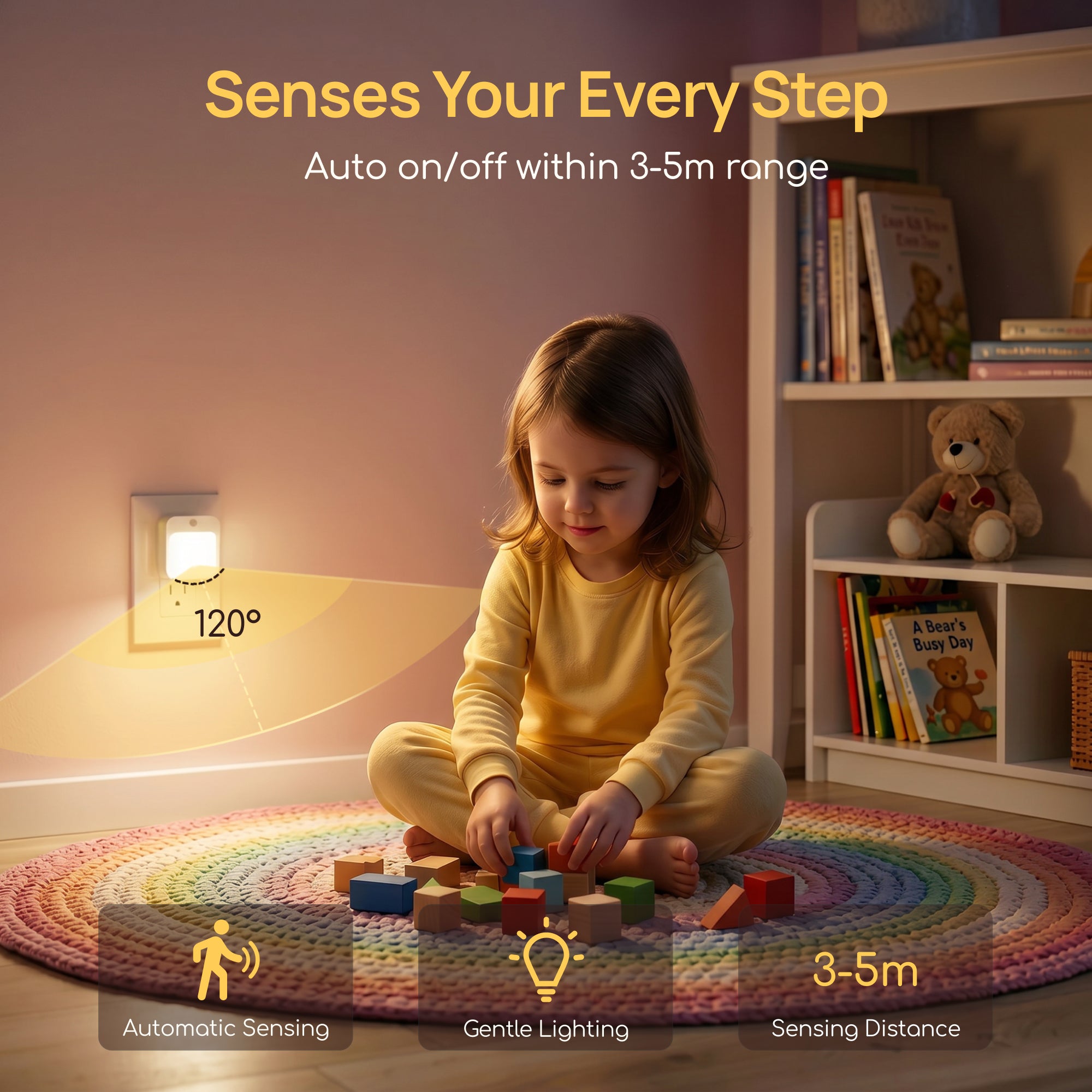Viviendo motion sensor night lights senses your every step