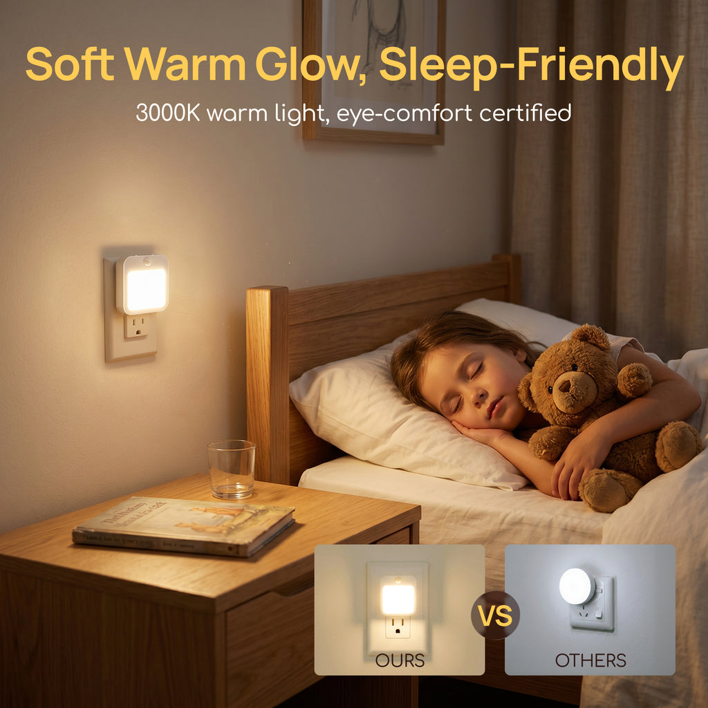 Viviendo motion sensor night lights soft warm glow sleep friendly