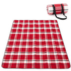 Adivo red tartan waterproof picnic blanket