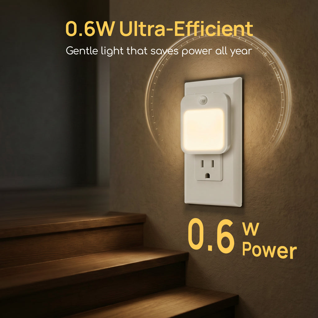 Viviendo motion sensor night lights 0.6W ultra efficient design