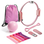Counting Pilates Ring Set with Adjustable Straps