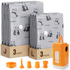Viviendo 6-pack gray vacuum storage bags with wireless electric pump
