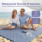 Adivo geometric picnic blanket waterproof ground protection