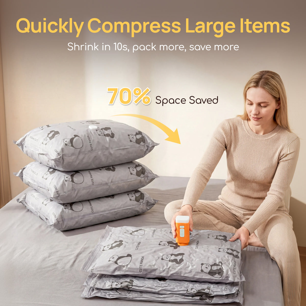Viviendo vacuum storage bags and wireless electric pump product feature 4