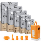 Viviendo 12-pack gray vacuum storage bags in five sizes with wireless electric pump