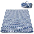 Adivo blue geometric waterproof picnic blanket