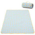 Adivo yellow geometric waterproof picnic blanket