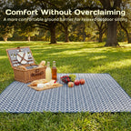 Adivo geometric picnic blanket comfortable outdoor seating