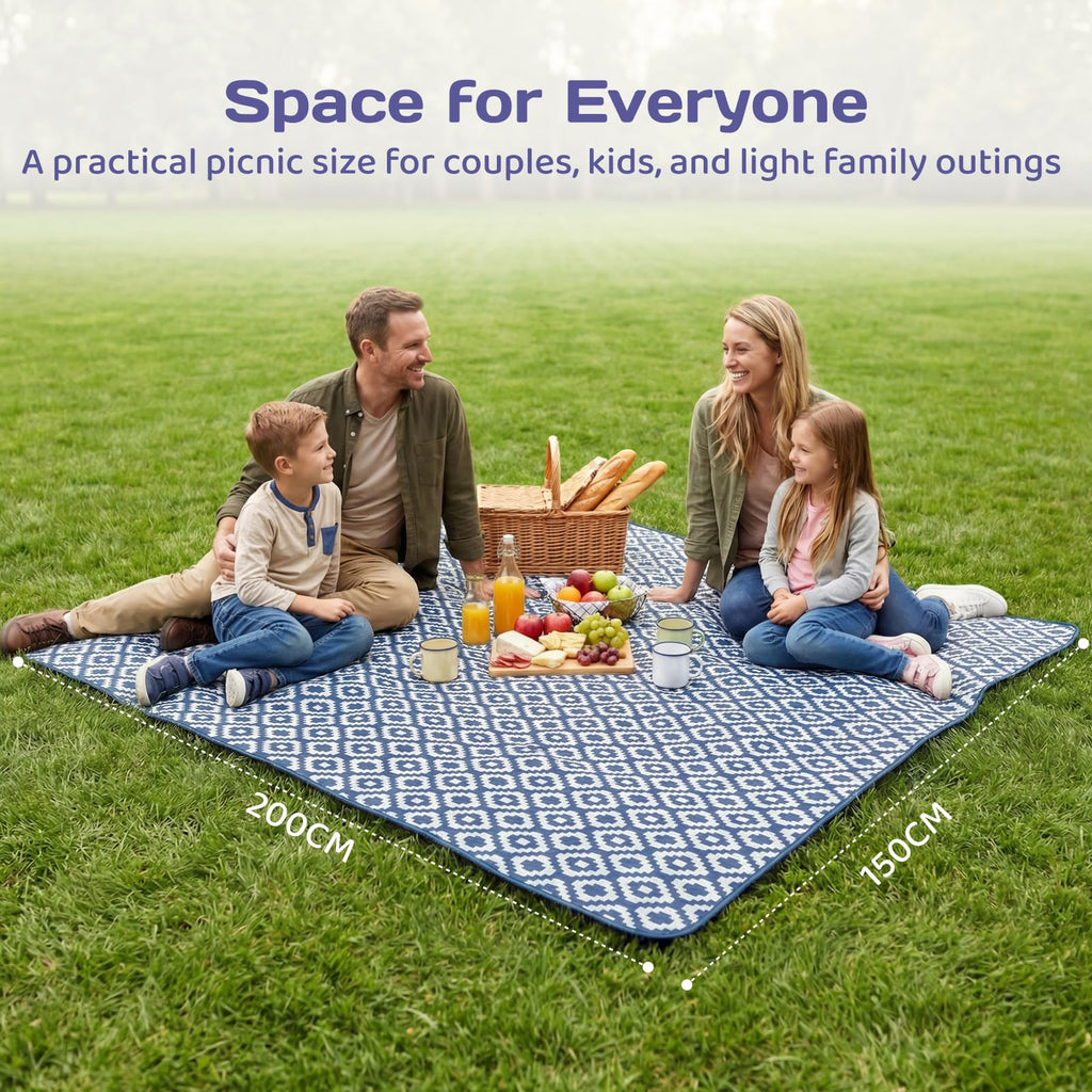 Adivo geometric picnic blanket family picnic space