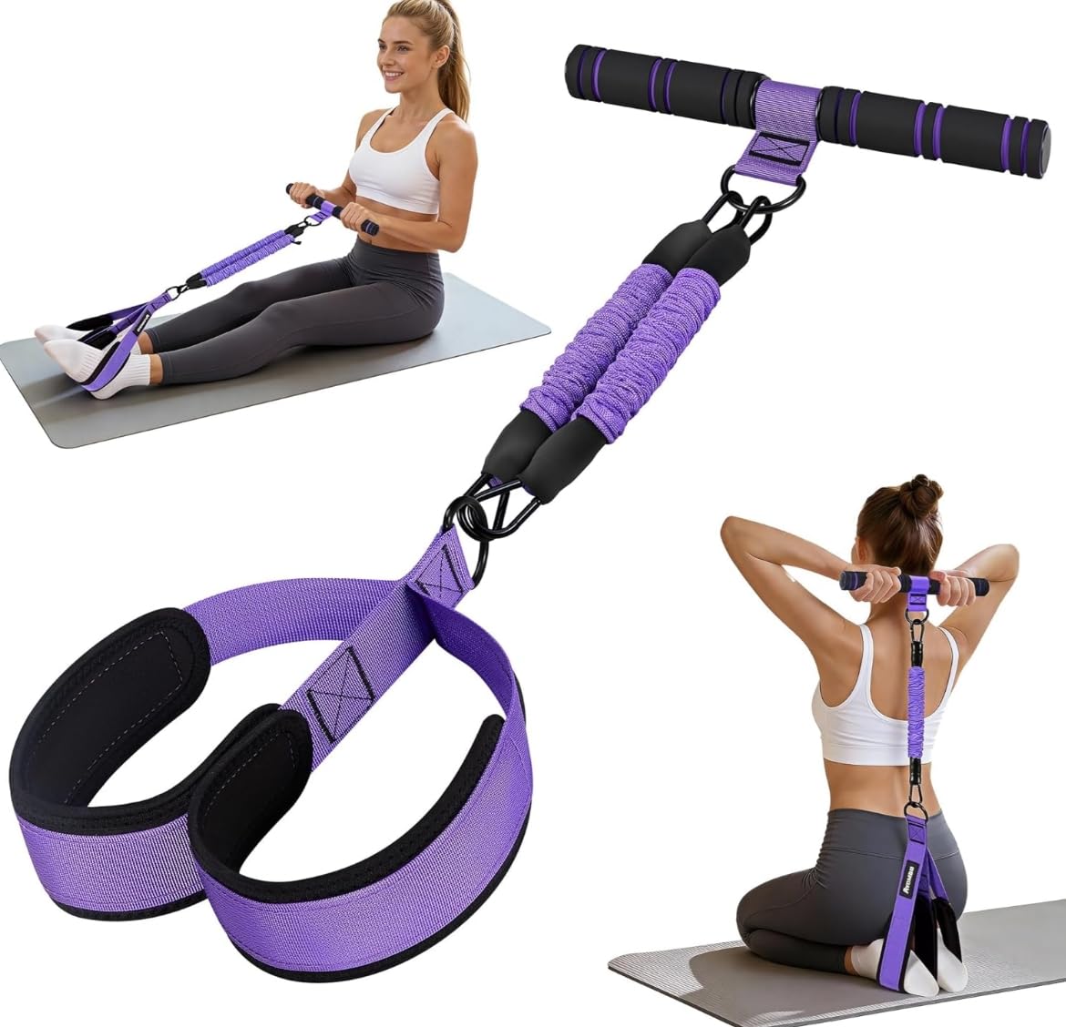 MAXU resistance band with handle in Purple