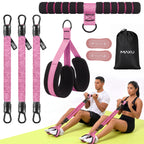 MAXU resistance band with handle in Pink