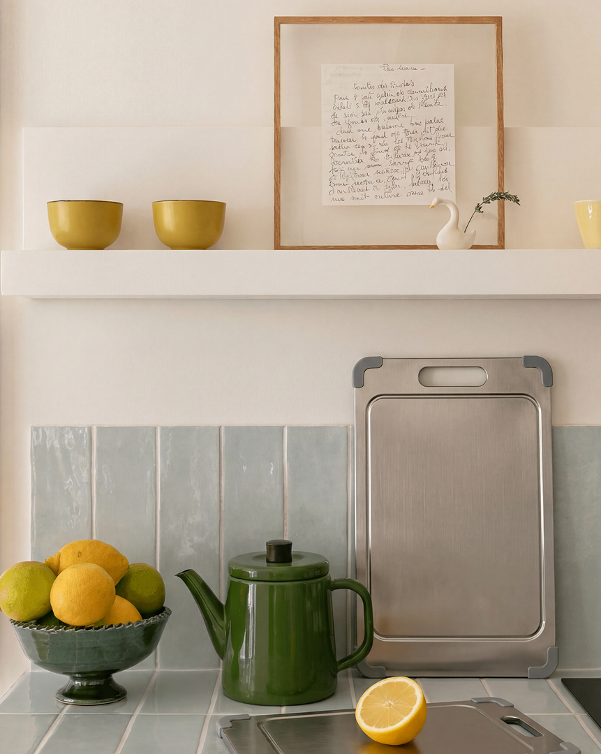 Everyday kitchen essentials in a sunlit corner